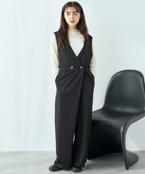 nestrobe　カシュクールサロペット【010】 セール】カシュクール サロペット【586071】（サロペット