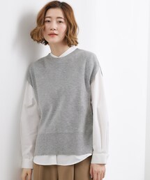 grove | 【2点SET】一枚でコーデが決まる!ニットベスト×シャツSET(シャツ/ブラウス)