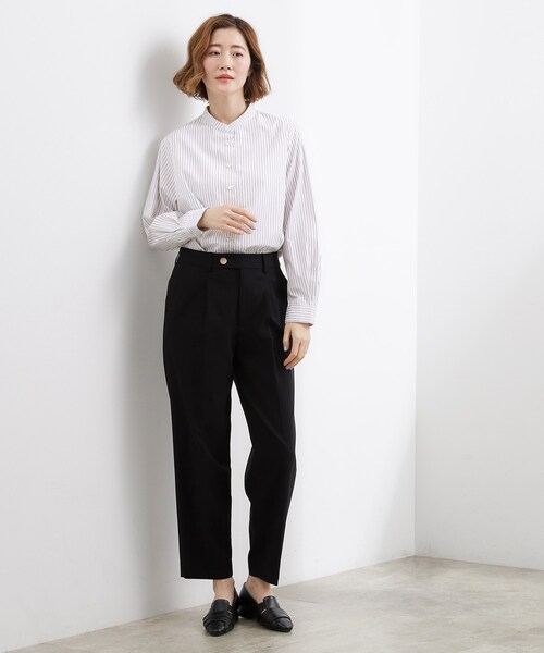 grove(グローブ)の「【2点SET】一枚でコーデが決まる!ニットベスト×シャツSET(シャツ/ブラウス・レディース・アイボリー/ネイビー/グレー・01/05/04/03/02)」の9枚目の写真