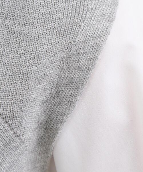grove(グローブ)の「【2点SET】一枚でコーデが決まる!ニットベスト×シャツSET(シャツ/ブラウス・レディース・アイボリー/ネイビー/グレー・01/05/04/03/02)」の17枚目の写真