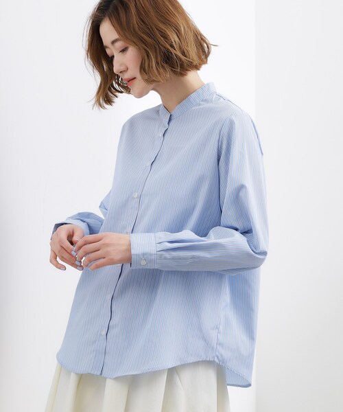 grove(グローブ)の「【2点SET】一枚でコーデが決まる!ニットベスト×シャツSET(シャツ/ブラウス・レディース・アイボリー/ネイビー/グレー・01/05/04/03/02)」の21枚目の写真