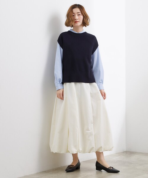 grove(グローブ)の「【2点SET】一枚でコーデが決まる!ニットベスト×シャツSET(シャツ/ブラウス・レディース・アイボリー/ネイビー/グレー・01/05/04/03/02)」の22枚目の写真