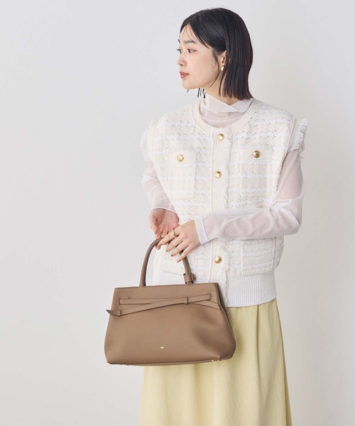 Gready Brilliant(グレディブリリアン)の「ツィード調カノコ編ベスト(ニット/セーター・レディース・オフホワイト/グレー×ホワイト・FREE)」の12枚目の写真