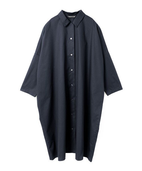 mizuiroind（ミズイロインド）の「mizuiro ind ワイドシャツコート（その他アウター・レディース・ベージュ/ネイビー/ブラック・FREE）」の3枚目の写真