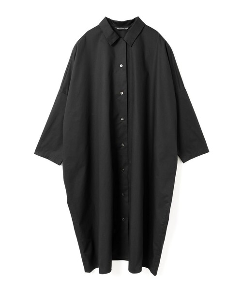 mizuiroind（ミズイロインド）の「mizuiro ind ワイドシャツコート（その他アウター・レディース・ベージュ/ネイビー/ブラック・FREE）」の2枚目の写真