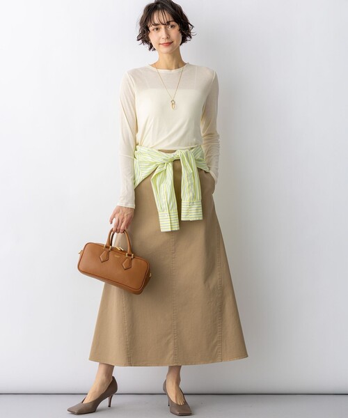 23区 L(ニジュウサンクオオキイサイズ)の「CANCLINI シャーティング ルーズフィットシャツ(シャツ/ブラウス・レディース・ブルー系/ピンク系1/イエロー系1/スカイブルー系1/ホワイト系・44)」の15枚目の写真