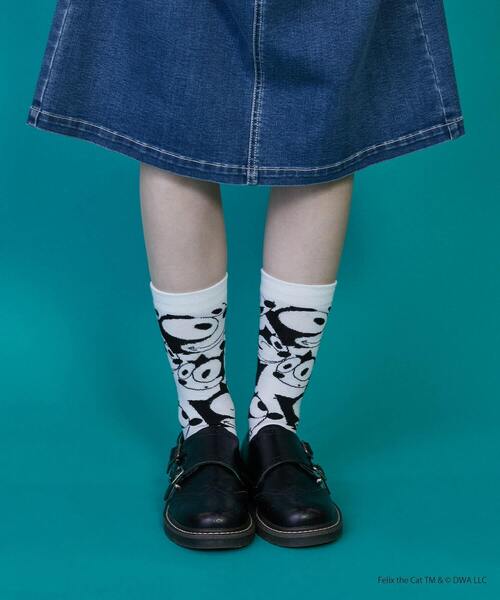 FRAPBOIS（フラボア）の「FELIX ソックス（ソックス/靴下・レディース・チャコールグレー/ホワイト・FREE）」の9枚目の写真