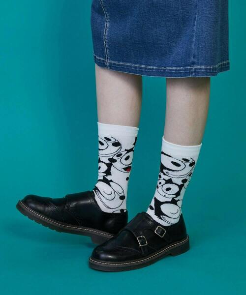 FRAPBOIS（フラボア）の「FELIX ソックス（ソックス/靴下・レディース・チャコールグレー/ホワイト・FREE）」の10枚目の写真