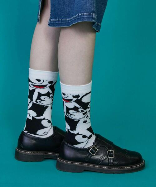 FRAPBOIS（フラボア）の「FELIX ソックス（ソックス/靴下・レディース・チャコールグレー/ホワイト・FREE）」の11枚目の写真