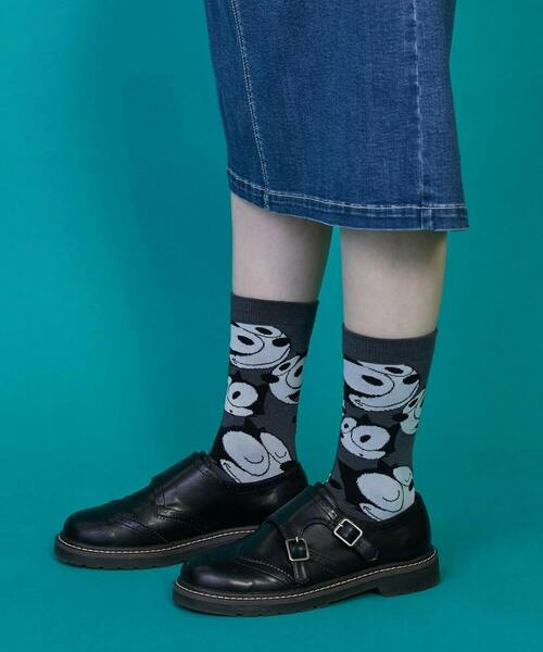 FRAPBOIS（フラボア）の「FELIX ソックス（ソックス/靴下・レディース・チャコールグレー/ホワイト・FREE）」の6枚目の写真