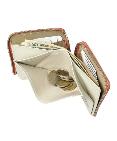 HIROKO HAYASHI（ヒロコハヤシ）の「MERLO（メルロ）ファスナー式二つ折り財布（財布・レディース・オレンジ系1・00）」の7枚目の写真