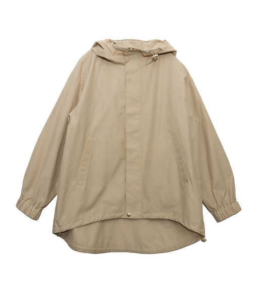 libelle more(リベル モア)の「【NC撥水加工】裾ドロストミドル丈ブルゾン マウンテンパーカー(マウンテンパーカー・レディース・モカ/ベージュ/アイボリー/ブラック/カーキ/ネイビー・M/L)」の16枚目の写真