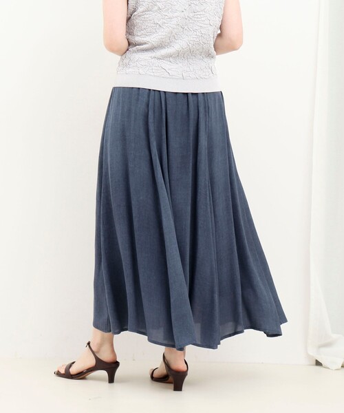 MICO COULIER（ミコクリエ）の「シアーデニムパネルフレアスカート（スカート・レディース・ネイビー/サックスブルー・38/36）」の14枚目の写真