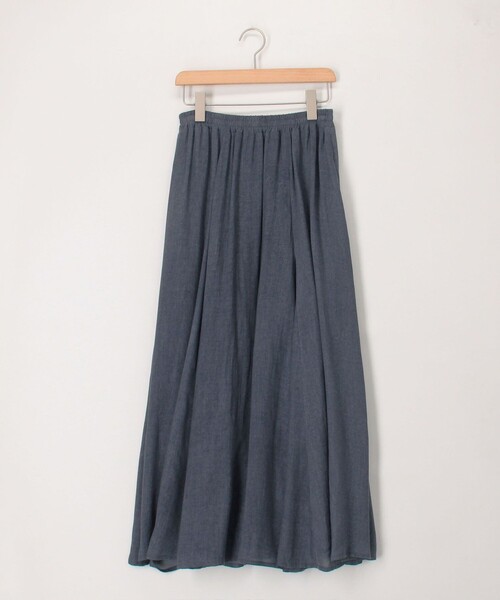 MICO COULIER（ミコクリエ）の「シアーデニムパネルフレアスカート（スカート・レディース・ネイビー/サックスブルー・38/36）」の18枚目の写真