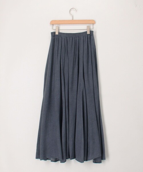 MICO COULIER（ミコクリエ）の「シアーデニムパネルフレアスカート（スカート・レディース・ネイビー/サックスブルー・38/36）」の19枚目の写真