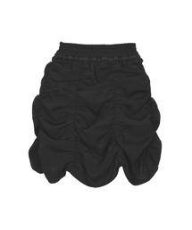 BMUETTE（ビムウィエ）の「シャーリングディテールミニスカートブラック（スカート）」