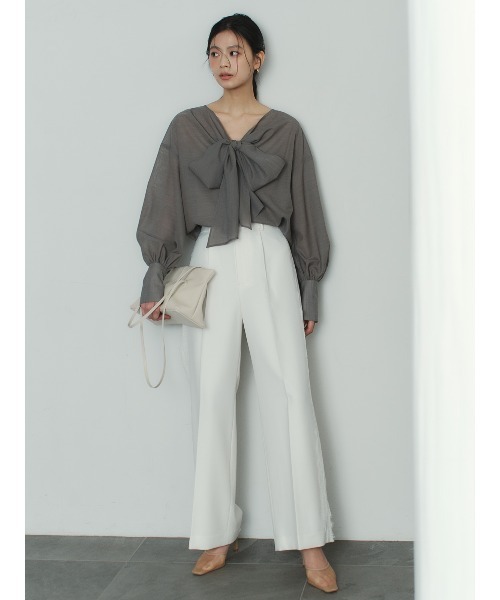 anuans(アニュアンス)の「レーストリムタックパンツ(その他パンツ・レディース・ホワイト/ネイビー/ブラック・SMALL/MEDIUM)」の19枚目の写真