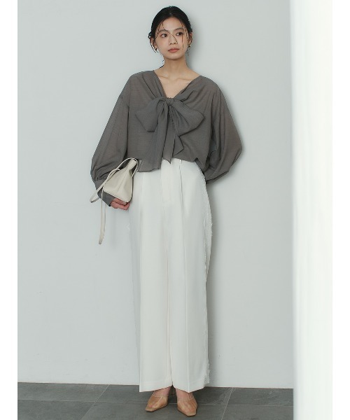 anuans(アニュアンス)の「レーストリムタックパンツ(その他パンツ・レディース・ホワイト/ネイビー/ブラック・SMALL/MEDIUM)」の20枚目の写真