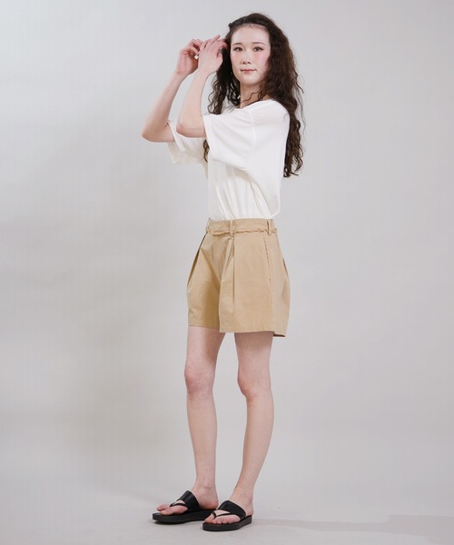 RIKKA FEMME（リッカファム）の「RIKKA FEMME/リッカファム ﾀｯｸｼｮｰﾂ ショーツ RF6S-3303（その他パンツ・レディース・ベージュ/ブラック・M/L/S/M）」の12枚目の写真