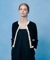 LOULOU WILLOUGHBY（ルルウィルビー）の「◇【LOULOU WILLOUGHBY】バイカラーコンパクトカーディガン（カーディガン/ボレロ）」