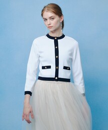 LOULOU WILLOUGHBY 訳あり ピンドットスタッズカーディガン LOULOU WILLOUGHBY（ルルウィルビー）の「【LOULOU WILLOUGHBY】ピン