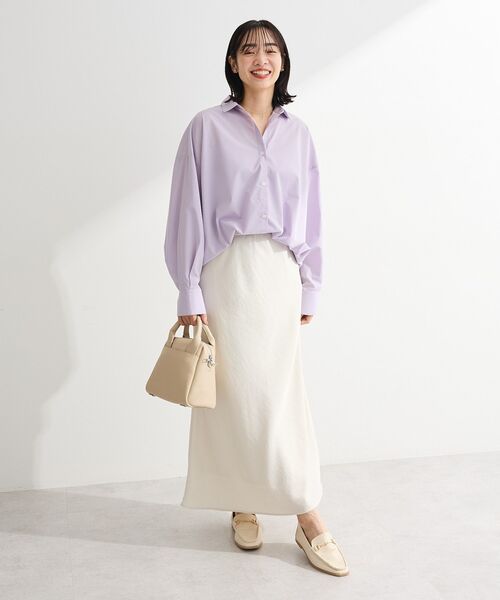 Green　Parks（グリーンパークス）の「イージーケア抜け衿シャツ（シャツ/ブラウス・レディース・サックスブルー/ピンク系その他/ブルー系その他6/イエロー系その他2/オフホワイト/グリーン系その他3/パープル・FREE）」の9枚目の写真