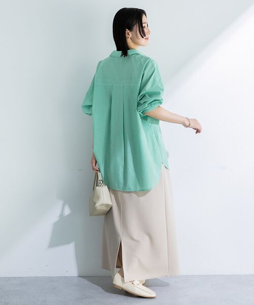 Green　Parks（グリーンパークス）の「イージーケア抜け衿シャツ（シャツ/ブラウス・レディース・サックスブルー/ピンク系その他/ブルー系その他6/イエロー系その他2/オフホワイト/グリーン系その他3/パープル・FREE）」の19枚目の写真