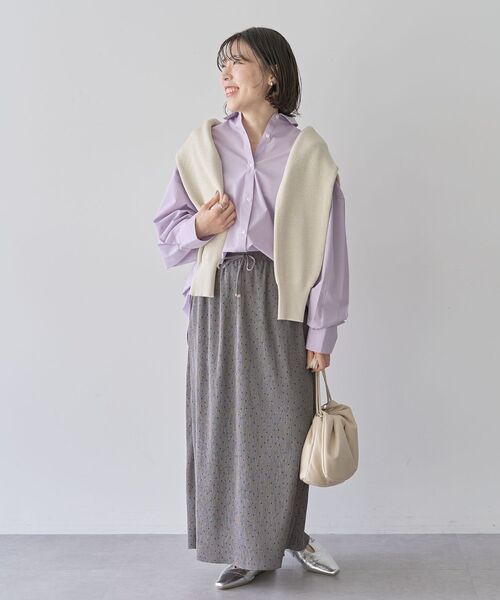 Green Parks(グリーンパークス)の「イージーケア抜け衿シャツ(シャツ/ブラウス・レディース・サックスブルー/ピンク系その他/ブルー系その他6/イエロー系その他2/オフホワイト/グリーン系その他3/パープル・FREE)」の14枚目の写真