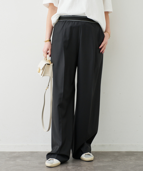Deuxieme Classe(ドゥーズィエムクラス)の「*Elastic Waist パンツ(その他パンツ・レディース・ブラック/ネイビー・38/36/34)」の5枚目の写真