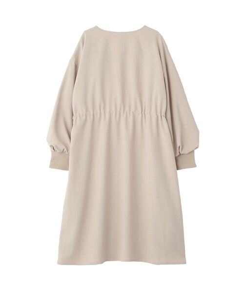 YECCA VECCA（イェッカヴェッカ）の「ノーカラーラペルロングコート（ノーカラーコート・レディース・グレイッシュベージュ/サックスブルー/ネイビー・FREE）」の10枚目の写真