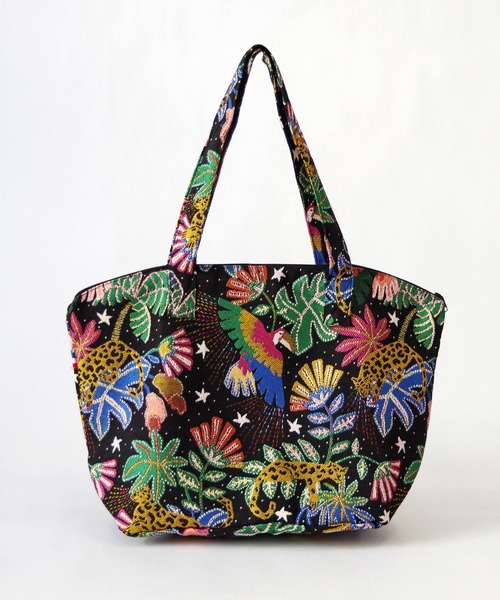 Erwan L(アルワンエル)の「Erwan L(アルワンエル) / シェルジップトートバッグ Shell zip tote EL-25002 フランス製(トートバッグ・レディース・ライトグレー/ブラック×ホワイト/ネイビー×ホワイト/ブラックミックス/マルチ/ライトブルー/レオパード・FREE)」の2枚目の写真