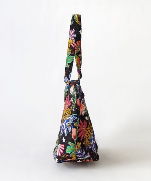 Erwan L(アルワンエル)の「Erwan L(アルワンエル) / シェルジップトートバッグ Shell zip tote EL-25002 フランス製(トートバッグ・レディース・ライトグレー/ブラック×ホワイト/ネイビー×ホワイト/ブラックミックス/マルチ/ライトブルー/レオパード・FREE)」の9枚目の写真
