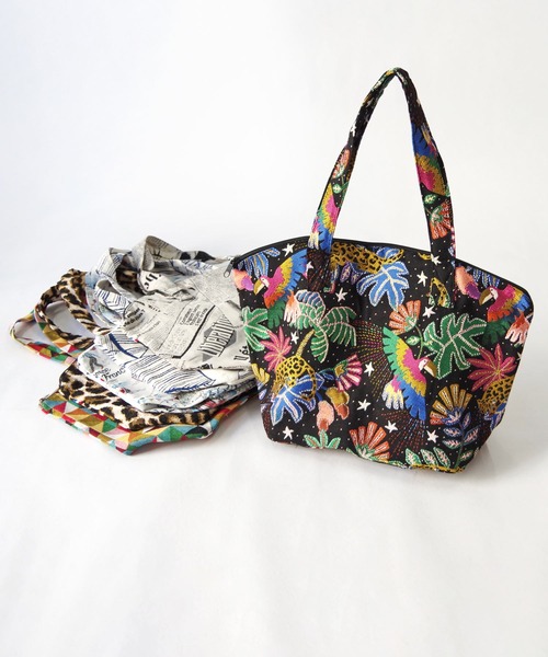 Erwan L(アルワンエル)の「Erwan L(アルワンエル) / シェルジップトートバッグ Shell zip tote EL-25002 フランス製(トートバッグ・レディース・ライトグレー/ブラック×ホワイト/ネイビー×ホワイト/ブラックミックス/マルチ/ライトブルー/レオパード・FREE)」の15枚目の写真