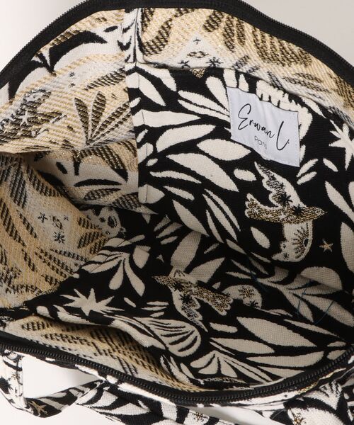 Erwan L(アルワンエル)の「Erwan L(アルワンエル) / シェルジップトートバッグ Shell zip tote EL-25002 フランス製(トートバッグ・レディース・ライトグレー/ブラック×ホワイト/ネイビー×ホワイト/ブラックミックス/マルチ/ライトブルー/レオパード・FREE)」の22枚目の写真