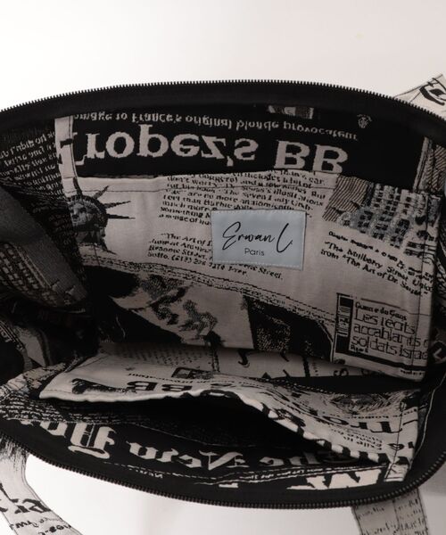 Erwan L(アルワンエル)の「Erwan L(アルワンエル) / シェルジップトートバッグ Shell zip tote EL-25002 フランス製(トートバッグ・レディース・ライトグレー/ブラック×ホワイト/ネイビー×ホワイト/ブラックミックス/マルチ/ライトブルー/レオパード・FREE)」の17枚目の写真