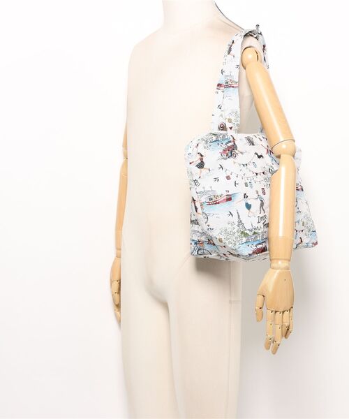 Erwan L(アルワンエル)の「Erwan L(アルワンエル) / シェルジップトートバッグ Shell zip tote EL-25002 フランス製(トートバッグ・レディース・ライトグレー/ブラック×ホワイト/ネイビー×ホワイト/ブラックミックス/マルチ/ライトブルー/レオパード・FREE)」の16枚目の写真