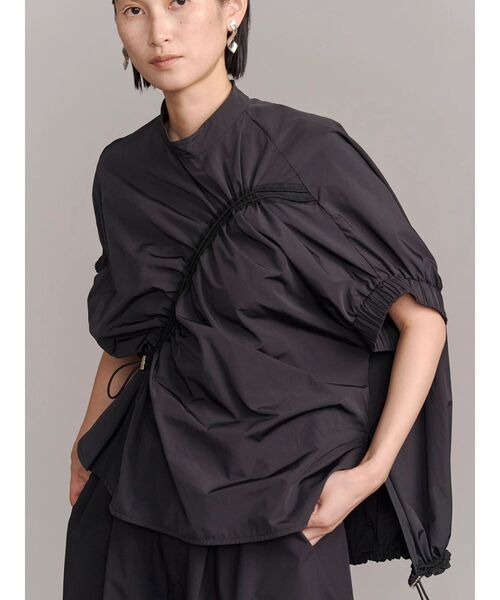 ないとふーど　アンスリード　ドロップショルダーブラウス　UN3D WAVE DRAWSTRING TOP / ウェーブドローストリングトップ（シャツ