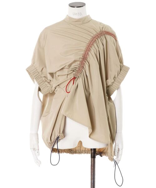 UN3D.（アンスリード）の「WAVE DRAWSTRING TOP / ウェーブドローストリングトップ（シャツ/ブラウス・レディース・ブラック/ベージュ/ネイビー/ホワイト・FREE）」の16枚目の写真