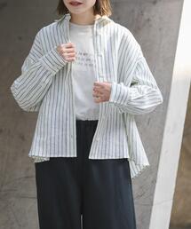 FORK&SPOON | FORK&SPOON　フレンチリネンクロップドワイドシャツ(シャツ/ブラウス)