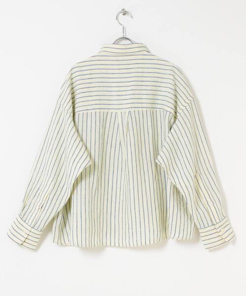 FORK&SPOON(フォークアンドスプーン)の「FORK&SPOON フレンチリネンクロップドワイドシャツ(シャツ/ブラウス・レディース・グリーン系その他/イエロー系その他・1)」の10枚目の写真