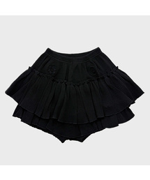 PLASMASPHERE（プラズマスフィア）の「メドリーアプリケワッフルウェスタンカンカンティアードフリルスカートパンツ_ブラック（スカート）」