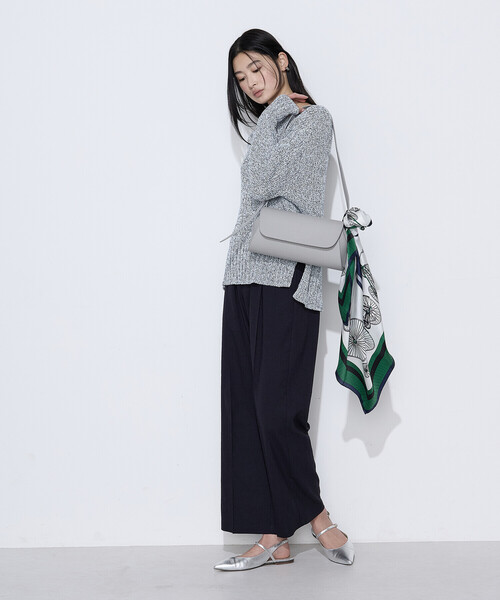 COMME CA(コムサ)の「和紙混杢ニット プルオーバー(ニット/セーター・レディース・ベージュ系その他/ネイビー・9号)」の3枚目の写真