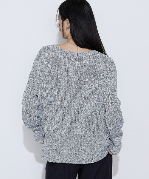 COMME CA(コムサ)の「和紙混杢ニット プルオーバー(ニット/セーター・レディース・ベージュ系その他/ネイビー・9号)」の9枚目の写真