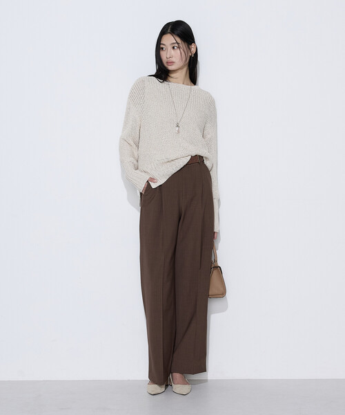 COMME CA(コムサ)の「和紙混杢ニット プルオーバー(ニット/セーター・レディース・ベージュ系その他/ネイビー・9号)」の11枚目の写真