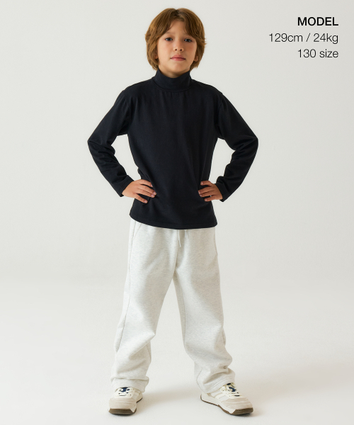 MUSINSA STANDARD KIDS（ムシンサスタンダードキッズ）の「ベーシックタートルネック長袖Tシャツ[ブラック]（Tシャツ/カットソー・レディース・その他・130/100/110/120/150/160）」の7枚目の写真