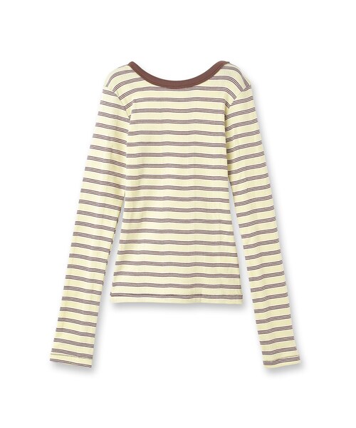 GALLEST(ギャレスト)の「【beautiful people】Miller double-front long T-shirt(Tシャツ/カットソー・レディース・ブラウン系その他3/ライトイエロー系3/ブラック/グリーン系その他4・38)」の4枚目の写真