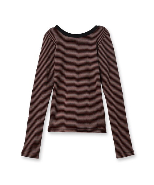 GALLEST(ギャレスト)の「【beautiful people】Miller double-front long T-shirt(Tシャツ/カットソー・レディース・ブラウン系その他3/ライトイエロー系3/ブラック/グリーン系その他4・38)」の2枚目の写真