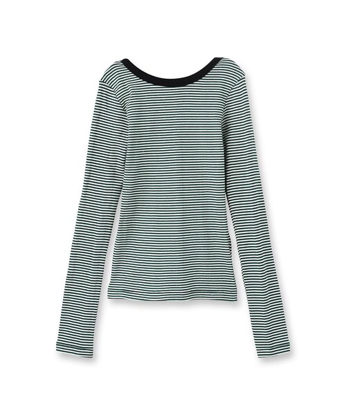 GALLEST(ギャレスト)の「【beautiful people】Miller double-front long T-shirt(Tシャツ/カットソー・レディース・ブラウン系その他3/ライトイエロー系3/ブラック/グリーン系その他4・38)」の3枚目の写真