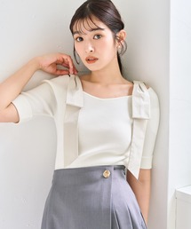 31 Sons de mode | 2026春夏新作 ショルダーリボンニット(ニット/セーター)