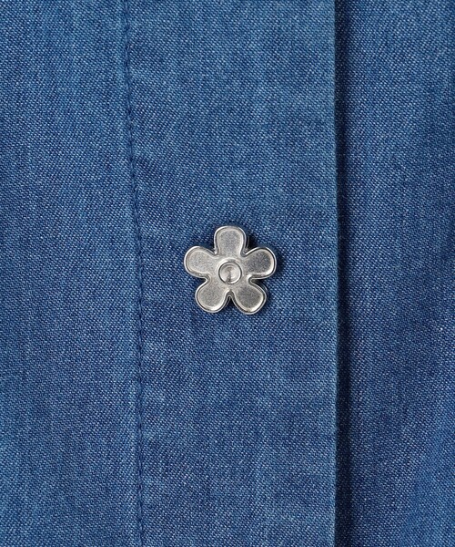 組曲（クミキョク）の「【150-160㎝】 フラワーボタンデニムジャケット（デニムジャケット・キッズ・ネイビー系・150/160）」の10枚目の写真